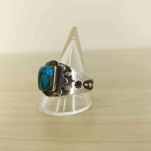 インディアンジュエリー INDIAN JEWELRY 925刻印 ターコイズリング メンズ  24号